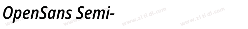 OpenSans Semi字体转换